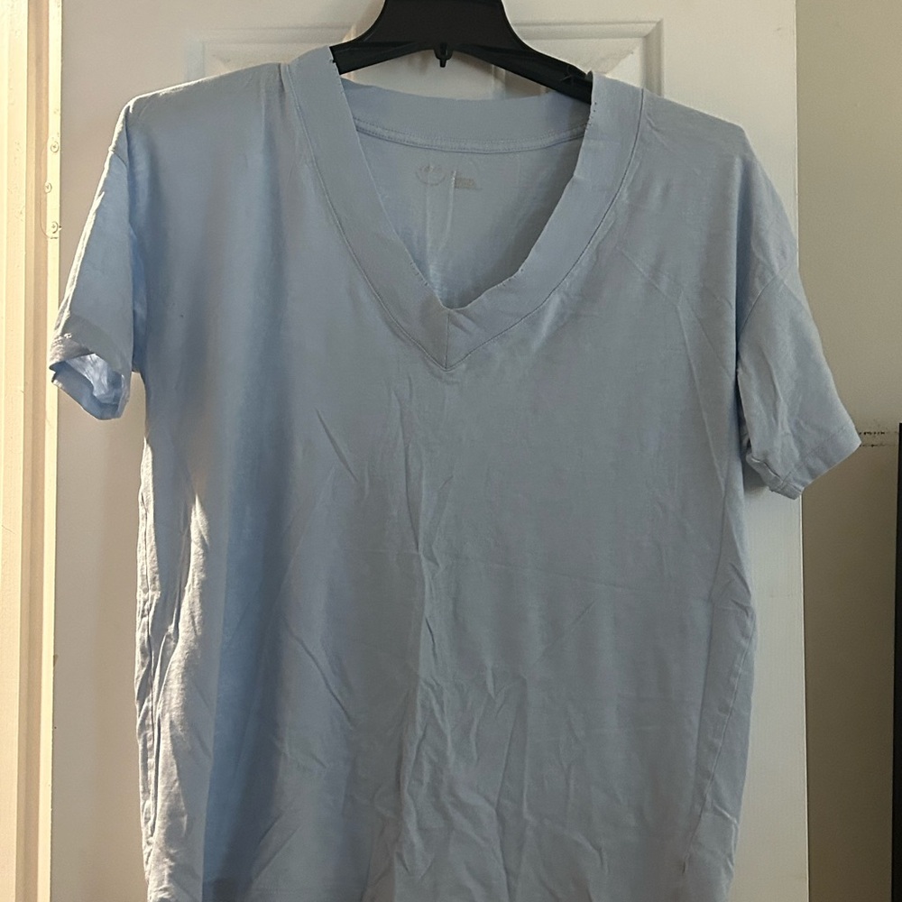 Aerie Light Blue V-Neck Women's Tee